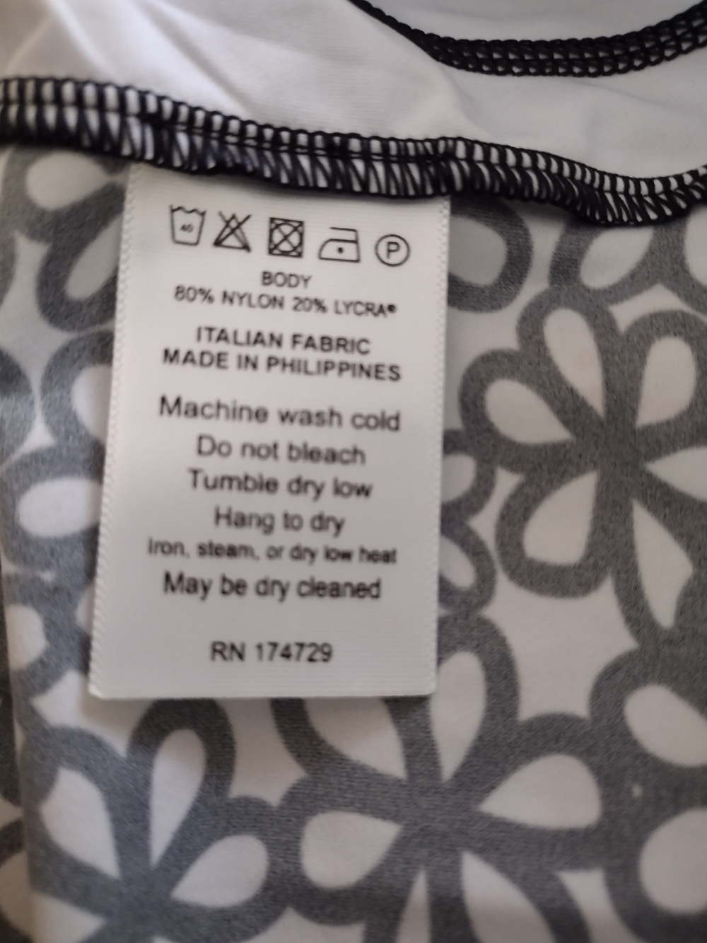 Kinona Black & White Floral Zip Athletic/Golf Tank - Picture 9 of 9